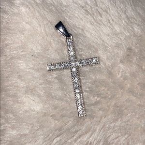 Cross Charm - White Gold (Brand New)